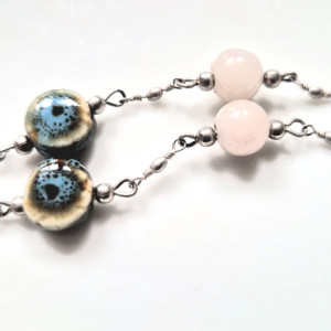 Kolczyki delikatne lekkie koralikowe