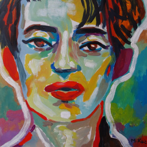 obraz ręcznie malowany  portret mężczyzny