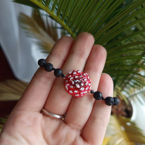 bransoletka z muchomorkiem z lawą. idealna na prezent, magic, fantasy, goblincore, fairycore