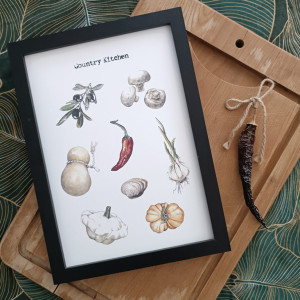 Country Kitchen ilustracja A4