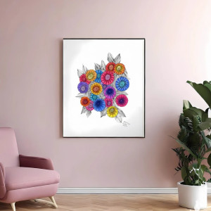 15. BUKIET - rysunek, plakat.