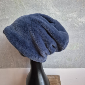 Futrzana  sztuczne futro niebieska