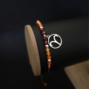 Bransoletka Zodiakalna Baran ze srebrną zawieszką