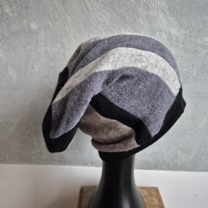 Czapka smerfetka codzienna patchwork