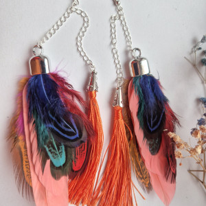 Kolczyki pióra boho energetyczne