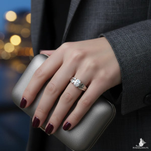 54 Srebrny Pierścionek Próba 925 z Cyrkonią