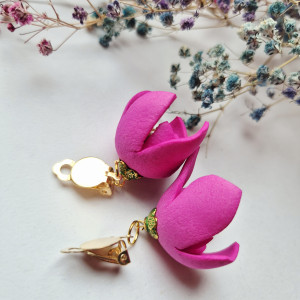 Klipsy kwiaty lekkie