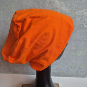 Czapka damska pomarańczowa boho