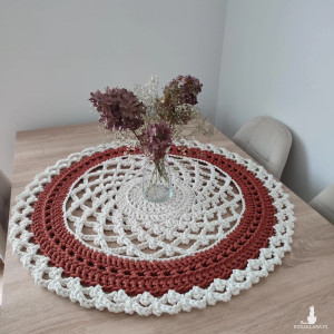 Serweta szydełkowa ozdobna ze sznurka 80cm