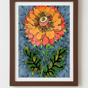 33. CHRYZANTEMA - rysunek, plakat.