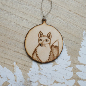 zawieszka na choinkę z liskiem