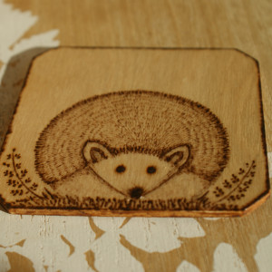 podkładka pod kubek z jeżykiem