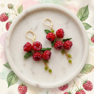 Kolczyki z malinkami