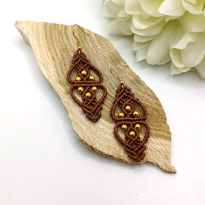 „JANICE” kolczyki makramowe