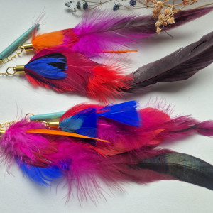 Kolczyki pióra boho energetyczne