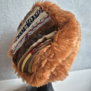 Futrzana  sztuczne futro ruda