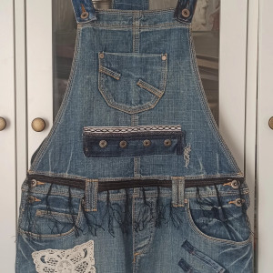 Spódnica ogrodniczka denim mni boho street fashion