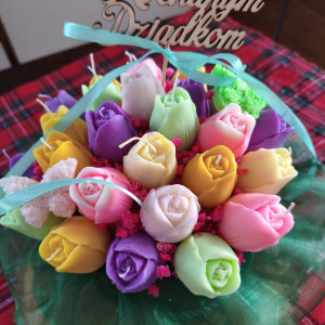 Box z naturalnych świec sojowych na Dzień Babci i Dziadka