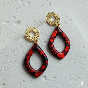 "Carnaval" no.1- kolczyki z gliny polimerowej.