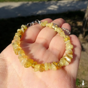 Bransoletka z kamienii Opal żółty