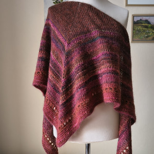 Przepiękna, szlachetna chusta z japońską ekskluzywną włóczką Noro