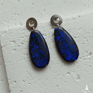 "Zafira"- kolczyki z gliny polimerowej.