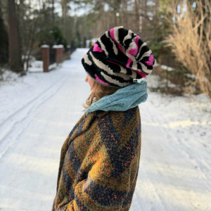 Futrzana  sztuczne futro w paski