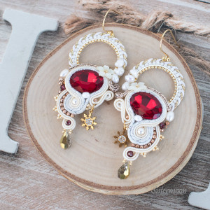 Kolczyki sutasz Cloud Dancer Red