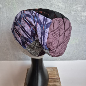 Czapka damska Smerfetka patchworkowa