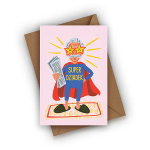 Kartka na Dzień Dziadka- Super Dziadek
