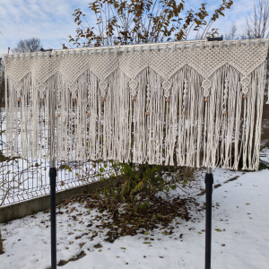 Makramowa zazdrostka do okna w stylu Boho