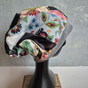 Czapka damska Smerfetka patchworkowa