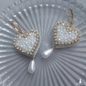 Wyjątkowe kolczyki SERCA z perełką