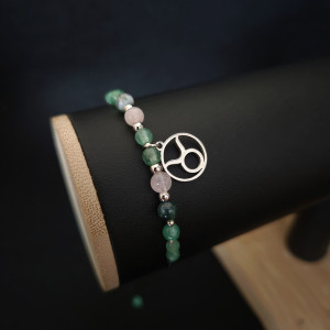 Bransoletka Zodiakalna Byk ze srebrną zawieszką