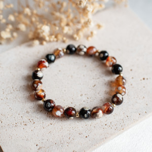 Bransoletka agat śniegowa magia