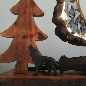 Wilk w blasku księżyca