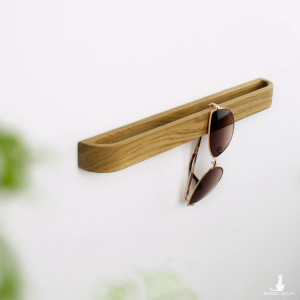 Drewniany samoprzylepny wieszak na okulary 33 cm