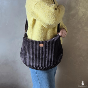 Torba sztruksowa Indianka - ciemny brąz