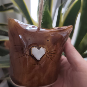 dzwonek ceramiczny kot