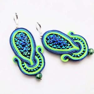 Tears of Ocean kolczyki sutaszowe