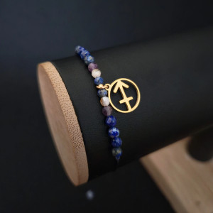 Bransoletka Zodiakalna Strzelec - wersja ze złotem