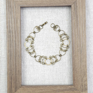 142 Unikatowa Mosiężna Bransoletka Vintage – Ażurowa Plecionka - dla niego lub dla niej