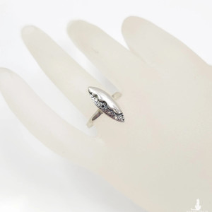 113 Pierścionek Srebrny Vintage r. 17 | Srebro 925 | Ciekawe wzornictwo