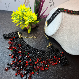 Naszyjnik z koralików I bransoletka