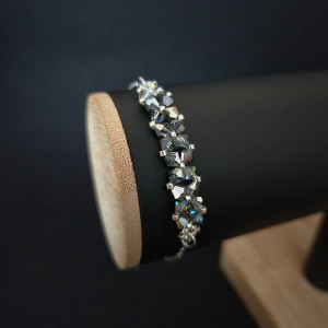 Crystal Square Vitrail - Delikatna bransoletka z kryształów Preciosa Vitrail Medium