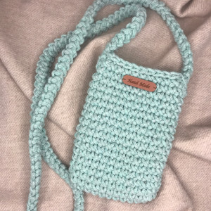 Mała torebka na ramię, etui na telefon,listonoszka jasnoniebieska.