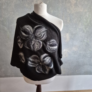 Komin wełniany merino czarne