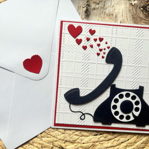 346,Walentynka - kartka walentynkowa z telefonem