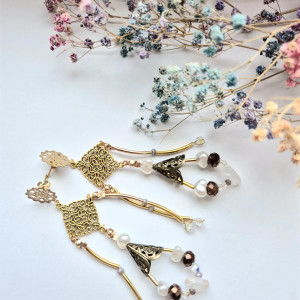 Kolczyki z kryształem górskim