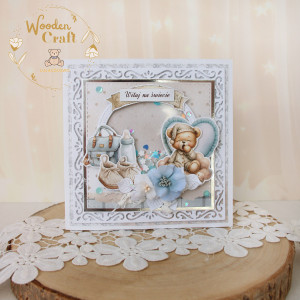 Kartka na narodziny dziecka, gratulacje, chrzest "The Baby" GOTOWA